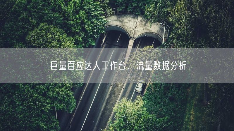 巨量百应达人工作台，流量数据分析