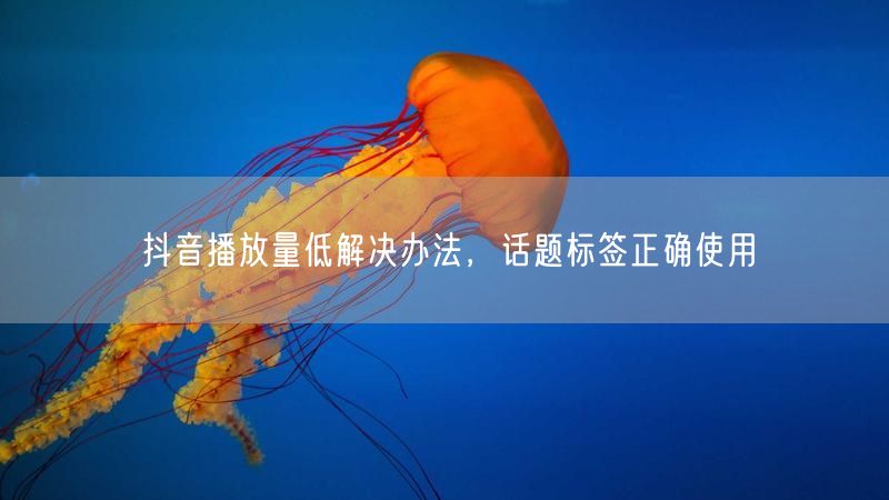 抖音播放量低解决办法，话题标签正确使用