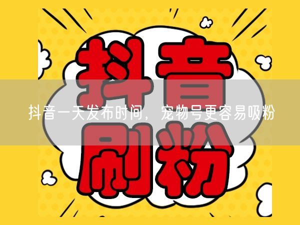 抖音一天发布时间，宠物号更容易吸粉